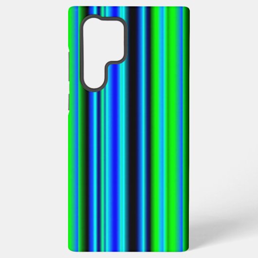 Blauwe groene regenstrips samsung galaxy hoesje (Achterkant)