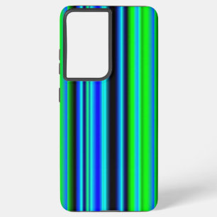 Blauwe groene regenstrips samsung galaxy hoesje