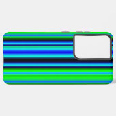 Blauwe groene regenstrips samsung galaxy hoesje (Linkerkant)