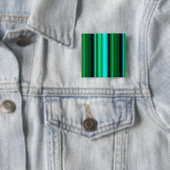 Blauwe groene regenstrips vierkante button 5,1 cm (In situ)