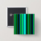 Blauwe groene regenstrips vierkante button 5,1 cm (Voorkant /achterkant)