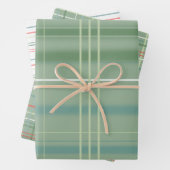 Blauwe, groene, rode en witte strepen en speldenba inpakpapier vel (In situ)