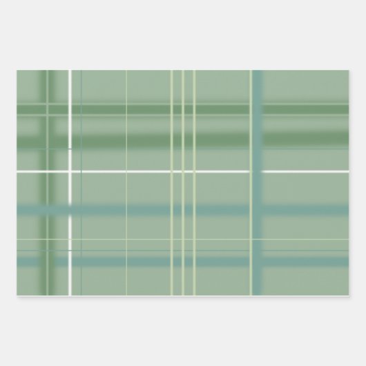 Blauwe, groene, rode en witte strepen en speldenba inpakpapier vel (Voorkant)