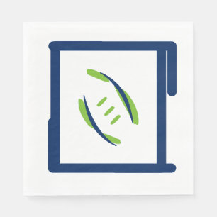 Blauwe & Groene Servetten Luuncheon