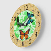 Blauwe groene Sinaasappel vlinders op groene leif  Grote Klok (Hoek)