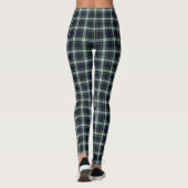Blauwe groene speldenvrouwen Leggings (Achterkant)