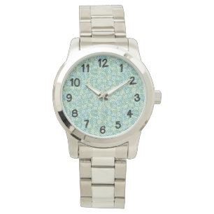 Blauwe groene spieren horloge