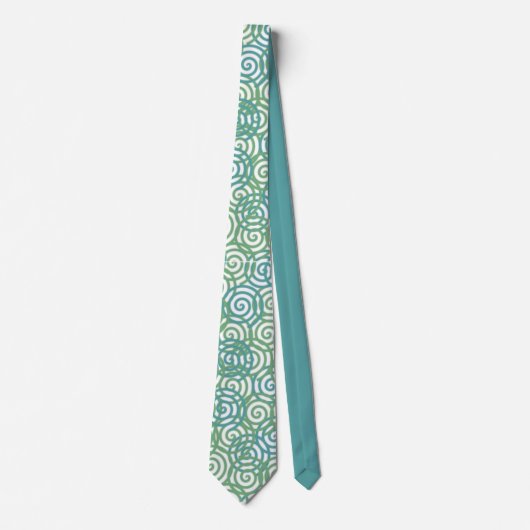 Blauwe groene spieren stropdas (Voorkant)
