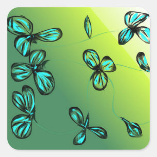Blauwe groene Stickers