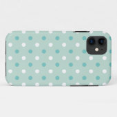 Blauwe groene Stippen Case-Mate iPhone Case (Achterkant (horizontaal))