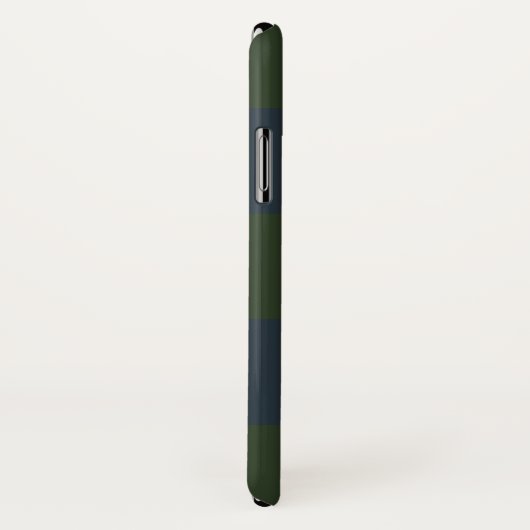Blauwe groene strepe persoonlijke naam Case-Mate iPhone case (Achterkant / rechts)