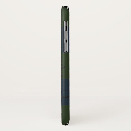 Blauwe groene strepe persoonlijke naam Case-Mate iPhone case (Achterkant/links)
