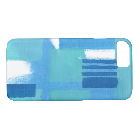 Blauwe groene strepen Abstract Unieke 1Phone 13 ho Case-Mate iPhone Case (Achterkant (Horizontaal))