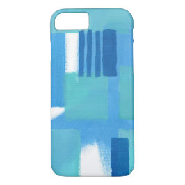 Blauwe groene strepen Abstract Unieke 1Phone 13 ho iPhone 8/7 Hoesje