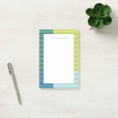 Blauwe groene strepen leuk kleurrijk lijst op maat post-it® notes (Kantoor)