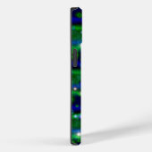 Blauwe groene strepen met sterren en regendruppels Case-Mate iPhone case (Achterkant / Rechts)