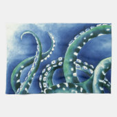 Blauwe groene tentakels theedoek (Horizontaal)