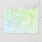 Blauwe, groene, turquoise Rozen RSVP-behuizing Advieskaart (Achterkant)