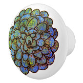 Blauwe groene ventilator keramische knop (Rechts)