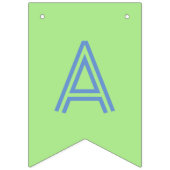 Blauwe, Groene Verjaardag Bunting Vlaggen Vlaggetjes (Derde vlag)