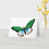  blauwe groene vlinderillustratie kaart (Gele Bloem)