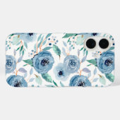 Blauwe groene Waterverf Case-Mate iPhone Case (Achterkant (horizontaal))