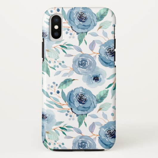 Blauwe groene Waterverf Case-Mate iPhone Case (Achterkant)