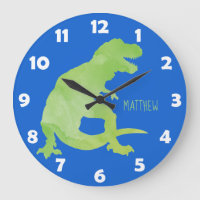 Blauwe groene Waterverf dinosaurus Kinder personal