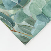 Blauwe groene Waterverf Elephant - Aangepaste naam Fleece Deken (Hoek)