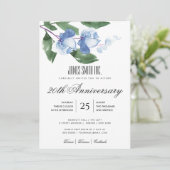 BLAUWE GROENE WATERVERF FLORAL CORPORATE ARTIMENT  KAART (Staand voorkant)