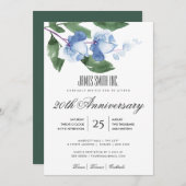 BLAUWE GROENE WATERVERF FLORAL CORPORATE ARTIMENT  KAART (Voorkant / Achterkant)