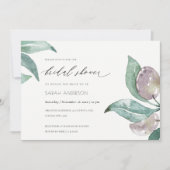 BLAUWE GROENE WATERVERF FOLIAGE OLIJVEN VRIJGEZELL KAART (Voorkant)