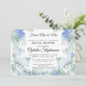 Blauwe groene Waterverf laat Vrijgezellenfeest Kaart (Staand voorkant)