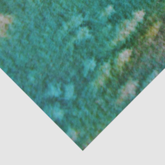 Blauwe groene Waterverf Tissuepapier (Detail)