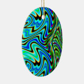 Blauwe groene wervelkolom keramisch ornament (Rechts)