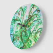 BLAUWE GROENE WHIMSISCHE STROMEN MET HART GROTE KLOK (Hoek)