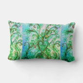 BLAUWE GROENE WHIMSISCHE STROMEN MET HART KUSSEN (Achterkant)