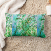 BLAUWE GROENE WHIMSISCHE STROMEN MET HART KUSSEN (Deken)