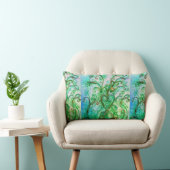 BLAUWE GROENE WHIMSISCHE STROMEN MET HART KUSSEN (Stoel)