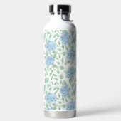 Blauwe Groene Wilde Bloem Waterverf Waterfles (Links)