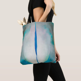 Blauwe groene witte abstracte kunst van Georgia O' Tote Bag