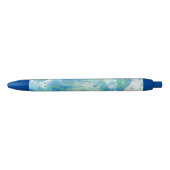 Blauwe groene witte moderne Abstracte Sjabloon Inkt Pen (Voorkant)