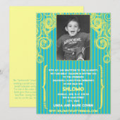 Blauwe groene zwijn Uitnodiging (Voorkant / Achterkant)