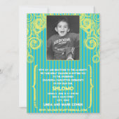 Blauwe groene zwijn Uitnodiging (Voorkant)