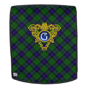 BLAUWE GROENSCOTTISH TARTAN, CELTISCHE HARMONOGRAM RUGTASSEN