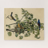 Blauwe Grosbeak van de Amerikaanse vogels van Audu Legpuzzel (Horizontaal)
