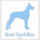 Blauwe grote deen-dog-auto-decal, vinylSticker Sticker (Vel)