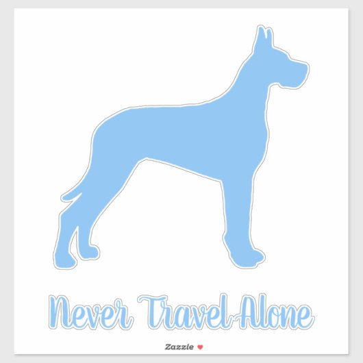 Blauwe grote deen-dog-auto-decal, vinylSticker Sticker (Vel)