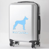 Blauwe grote deen-dog-auto-decal, vinylSticker Sticker (Koffer)