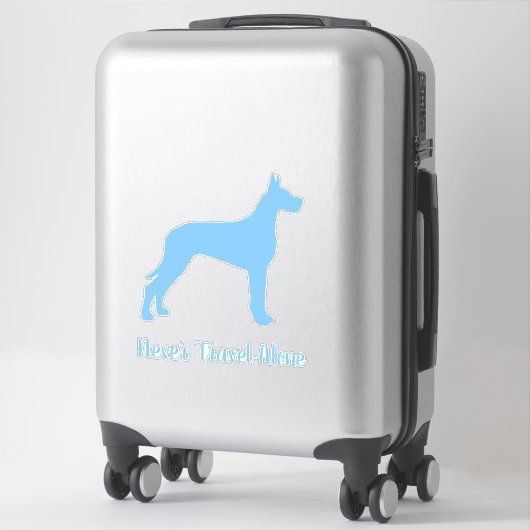 Blauwe grote deen-dog-auto-decal, vinylSticker Sticker (Koffer)